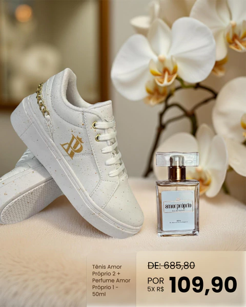 Combo 1 • Tênis Amor Próprio 2 + Perfume Amor Próprio 1 - 50ml