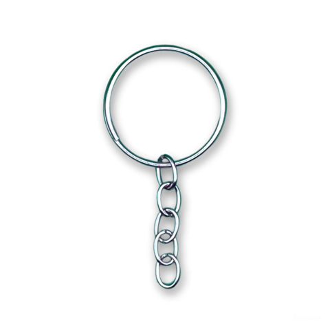 Corrente com 5 elos e argola (Pacote c/ 50 un)