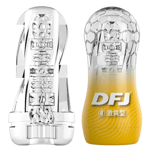 Masturbador Texturizado Masculino Crystal CUP Yellow Geo - Love Nest