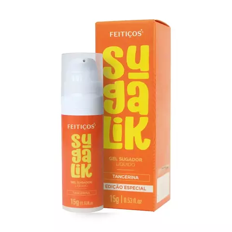 Sugalik Gel Beijável Sensorial Tangerina 15g Pulsação e Refrescância Vegano