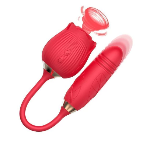 Vibrador Rosa Ponto G e Clitóris Vai e Vem + Pulsação Silicone Premium