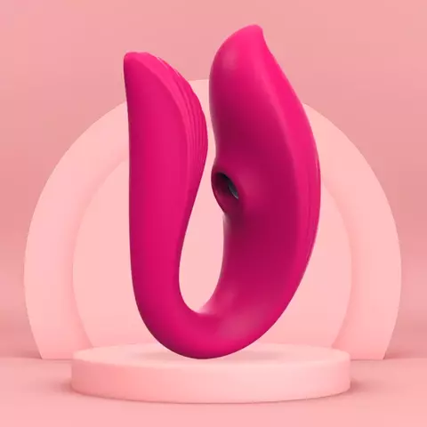 Vibrador de Casal com APP, 10 Modos de Pressão e 10 Modos de Vibração Pink: Sofisticação e Prazer que vem em ondas. - comprar online