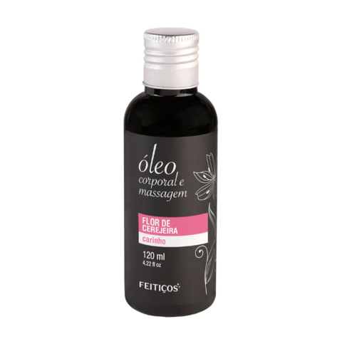 Óleo p/ Massagem Corporal 120ml FLOR DE CEREJEIRA - Feitiços Aromáticos
