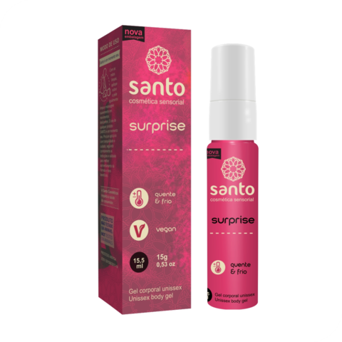 Gel Excitante Surprise: Prazer com Calor e Frio – Vegano & Unissex - Santo