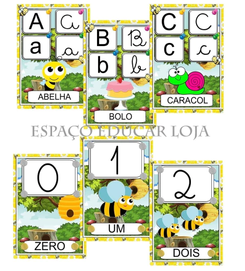 Combo promoção alfabeto + Numerais da abelhinha pdf digital