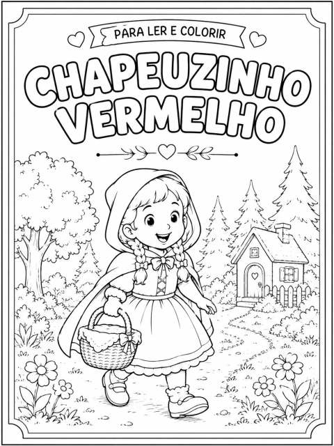 CHAPEUZINHO VERMELHO LER E COLORIR EM PDF IMPRIMIR livro e-book