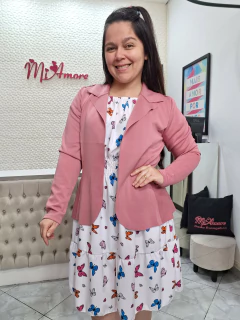 Blazer sem Babado Rosê Isabel - Mi Amore