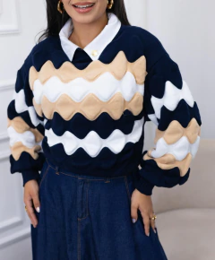 Pré Venda - Blusa Tricot Azul Agatha - Mi Amore na internet