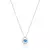 Colar gota cravejada azul com zircônias brancas - comprar online