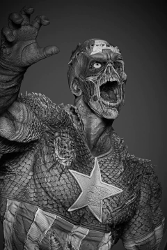 Cap America - Zombie en internet