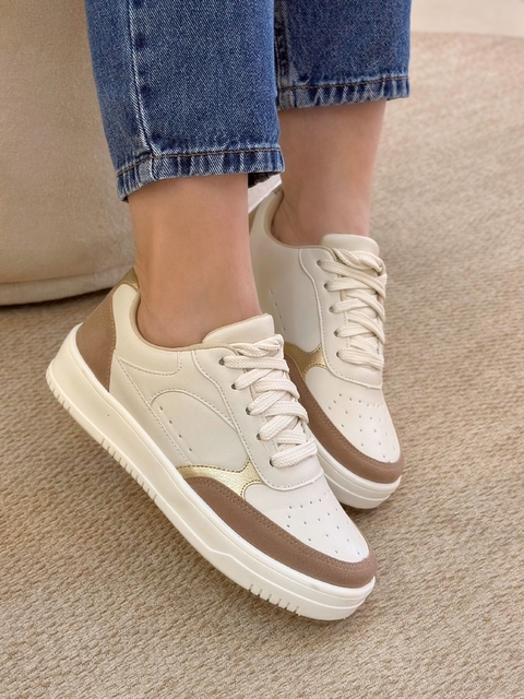 TÊNIS ALINE OFF/CARAMELO - comprar online