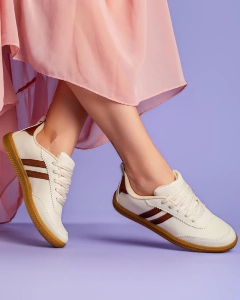 TENIS SIENA BRANCO/BORDO