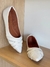 SAPATILHA BROCHE CRUZADO BICO FINO BRANCO