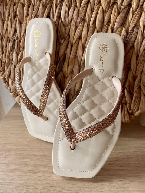 CHINELO MARINA BEGE CRISTAL