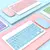 Teclado Sem Fio Bluetooth Recarregável Com Mouse - ROSA - ASHASTORE