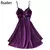 Mulheres sexy seda cetim noite vestido sem mangas camisola de renda sono plissad