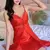 Imagem do Mulheres sexy seda cetim noite vestido sem mangas camisola de renda sono plissad