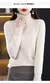 100% lã merino camisola de caxemira feminina camisola de malha gola alta manga - loja online