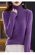 100% lã merino camisola de caxemira feminina camisola de malha gola alta manga - comprar online