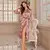 Kimono camisola elegante cetim robe para mulheres verão sleepwear macio luxuoso