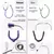 Estetoscópio profissional de cabeça dupla de luxo, estetoscópio médico, card - ASHASTORE