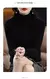 100% lã merino camisola de caxemira feminina camisola de malha gola alta manga - comprar online
