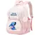 Anime lilo ponto mochila grande capacidade bookbag para menino menina das mulher