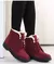 Botas femininas de pele quente botas de tornozelo para mulheres sapatos de inver - ASHASTORE