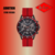 Reloj para Caballero Lee Cooper - Color Rojo, Tema Negro LC07210.068