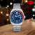 Reloj para Caballero Lee Cooper - Color Plata, Tema Azul y Rojo LC07997.390 - comprar en línea