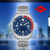Reloj para Caballero Lee Cooper - Color Plata, Tema Azul y Rojo LC07997.390 - comprar en línea