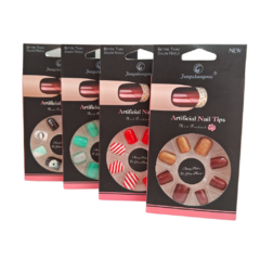Uñas Postiza Decoradas x 12u Fergshangmei