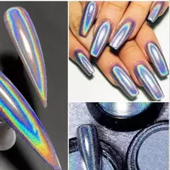 Polvo Tornasolado Holografico p/ Uñas - comprar online