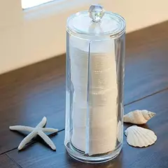 Organizador Acrilico p/ Disco Algodon Eloise - Coral Cosméticos y Accesorios