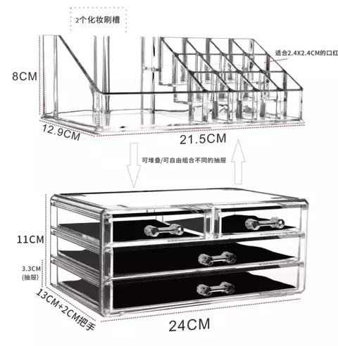 Organizador Acrilico 4 Drawer