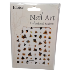 Sticker p/ uñas plata y dorado Eloise