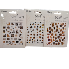 Sticker p/ uñas plata y dorado Eloise - comprar online