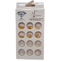 Strass p/ uña caja Afines x12u.