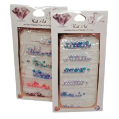 Strass p/ uñas perlas colores Afines
