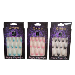 Uñas Postiza Decoradas x 12u Yhana