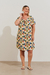 Vestido Estampado Plus Size Tomart Off White - comprar online