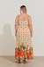 Vestido Estampado Plus Size Jardim De Tomates Off White - loja online