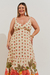 Vestido Estampado Plus Size Jardim De Tomates Off White na internet