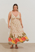 Vestido Estampado Plus Size Jardim De Tomates Off White - comprar online