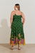 Vestido Estampado Plus Size Jardim De Tomates Verde - loja online