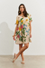 Vestido Estampado Fina Flor Off White - comprar online