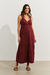 Vestido Liso Alfaiataria Vinho - comprar online