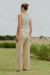 Regata Lisa Rib Algodão Off White - Malagueta