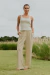 Regata Lisa Rib Algodão Off White - comprar online