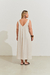 Vestido Liso Linho Off White - loja online